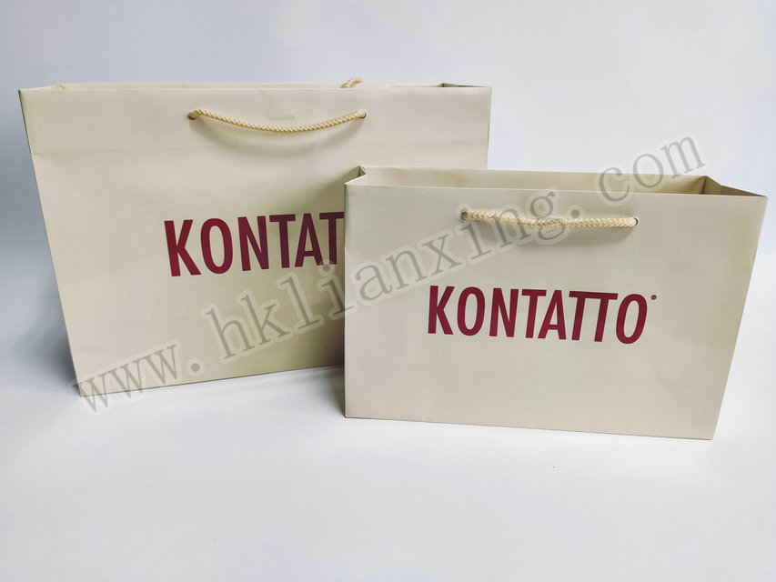 Cosmetics Paper Board Paper Bag With Glossy Lamination