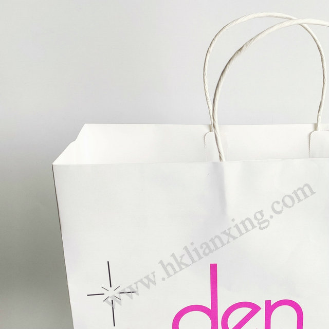 White Karft Paper Bag with Twister Handle