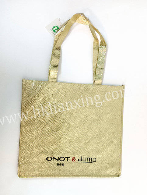 RPET Laminated Shopping Non-woven Bag with pocket